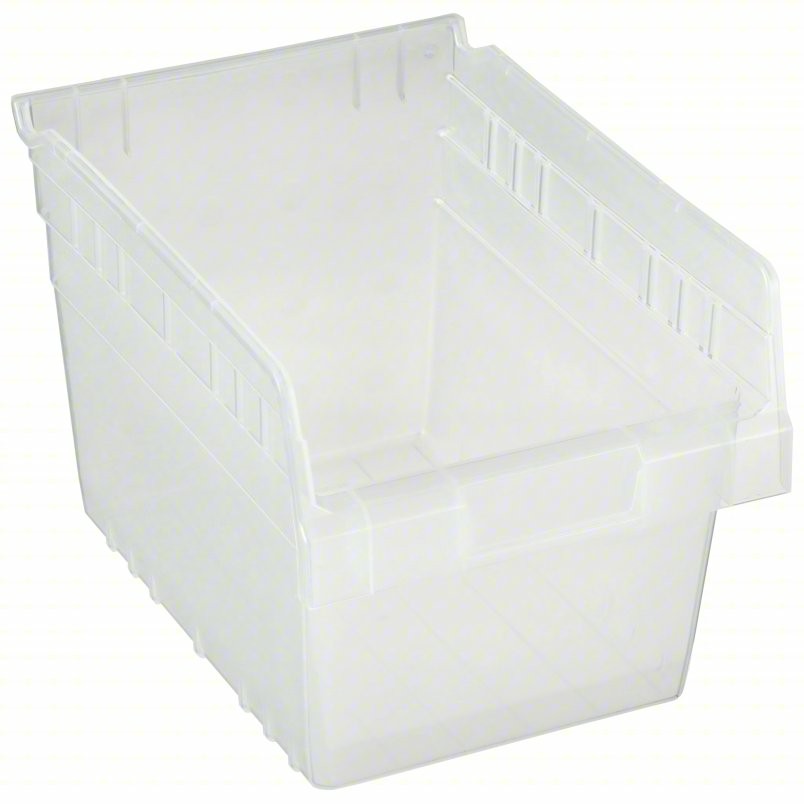 Quantum Medical 11-5/8 inch x 8-3/8 inch Plastic Shelf Bin, Clear, 1 per Pack
