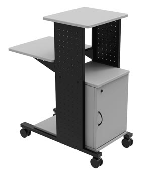 Luxor Mobile Presentation Station, 18"W x 34.25"D x 40"H, Cabinet Included, No Electric
