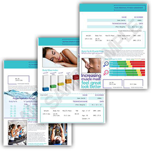Health O Meter Professional 3 Pages Athletic Illustrated Printout Stationary Report, 50/Pack