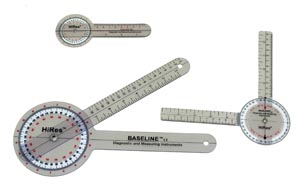 Fabrication Baseline Hires 360° Clear Plastic Goniometer, 6"