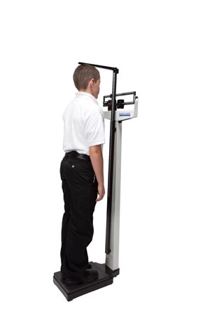 Health O Meter Mechanical Beam Scale with Height Rod, Capacity: 500 lb/200kg