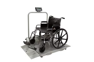 Health O Meter Digital Wheelchair Dual Ramp Scale with Folding Ramps