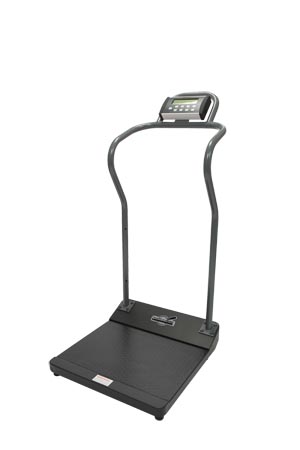 Health O Meter Digital Patient Platform Scale with Handrails, Antimicrobial, 1000 lb/454kg Capac