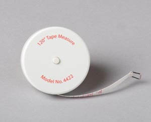 Tech-Med Tape Measure, 120"L x ¼ W, Linen-Like Fiberglass