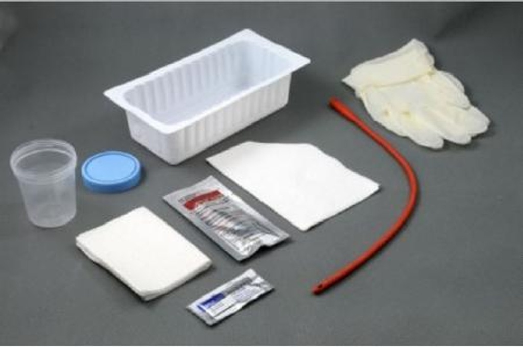 Amsino Amsure® Urethral Tray, 1000 ml Outer Tray, Includes: 15 FR Red Rubber Latex Catheter