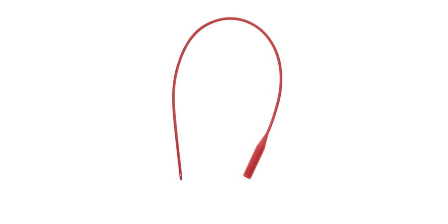 Amsino Amsure® Urethral Red Rubber Catheter, 22FR
