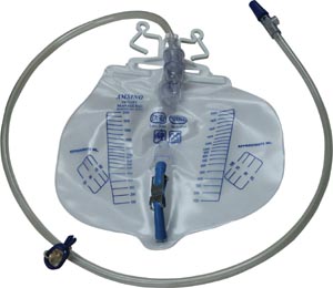 Amsino Amsure® Urinary Drainage Bag, 2000mL, Universal Double-Hook & Rope Hanger