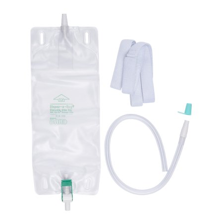 Bard Medical Dispoz-A-Bag 32 oz Leg Bags w/ Flip-Flo Valve/18 inch Extension Tubing/Pair of Fabric Leg Straps, 50/Case