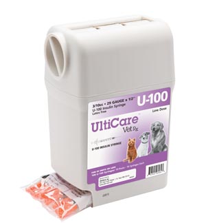 Ultimed Ultricare Vetrx Diabetes Care UltiGuard U-100 Syringe Dispenser, 29G x ½", 3/10cc