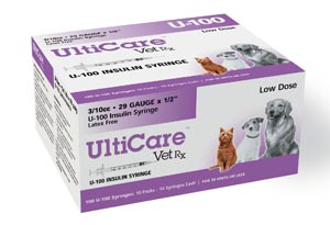 Ultimed Ultricare Vetrx Diabetes Care U-100 Syringe, 29G x ½", 1/2cc