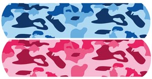 Nutramax Adhesive Bandages Blue and Pink Camo, 3/4" x 3", Stat Strip®