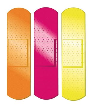 Nutramax Stat Strip® Adhesive Bandage, ¾" x 3", Assorted Neon Colors, 100/bx