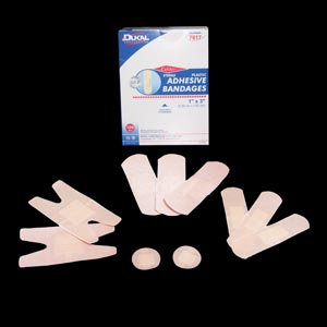 Dukal Adhesive Bandages, Sheer Adhesive Strips, 1" x 3", 100 bx