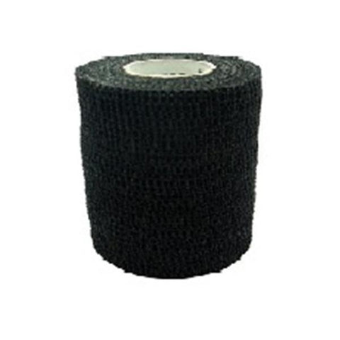 Andover Powerflex 1 inch x 6 Yd. Cohesive Self-Adherent Wrap Bandage, Black, 48/Case
