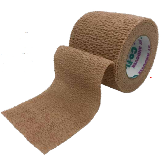 Andover Coflex NL 4 inch x 5 Yd. Flexible Cohesive Self-Adherent Wrap Bandage, Tan, 100/Case