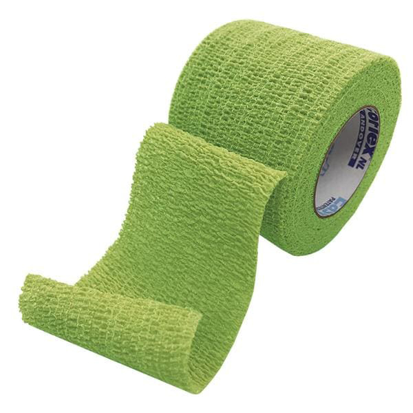 Andover Coflex NL 2 inch x 5 Yd. Flexible Cohesive Self-Adherent Wrap Bandage, Neon Green, 36/Case