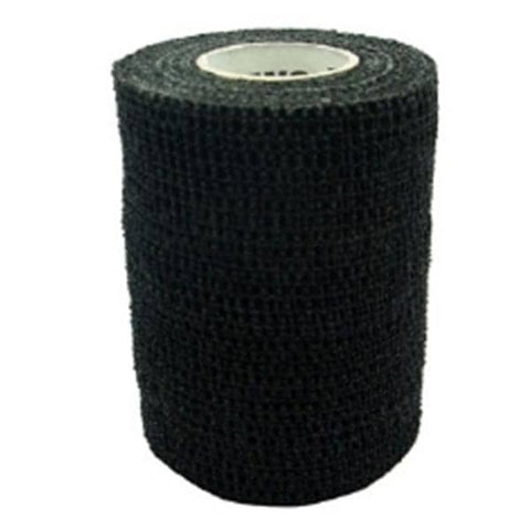 Andover Coflex Med 3 inch x 5 Yd. Flexible Cohesive Self-Adherent Wrap Bandage, Black, 24/Case