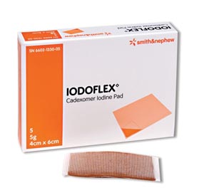 Smith & Nephew Iodoflex Wound Pad, 5 x 5gm (0.9% Cadexomer iodine)