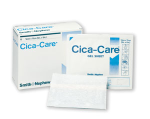 Smith & Nephew Cica-Care™ Adhesive Silicone Gel Sheet, 5" x 6", 10/pkg