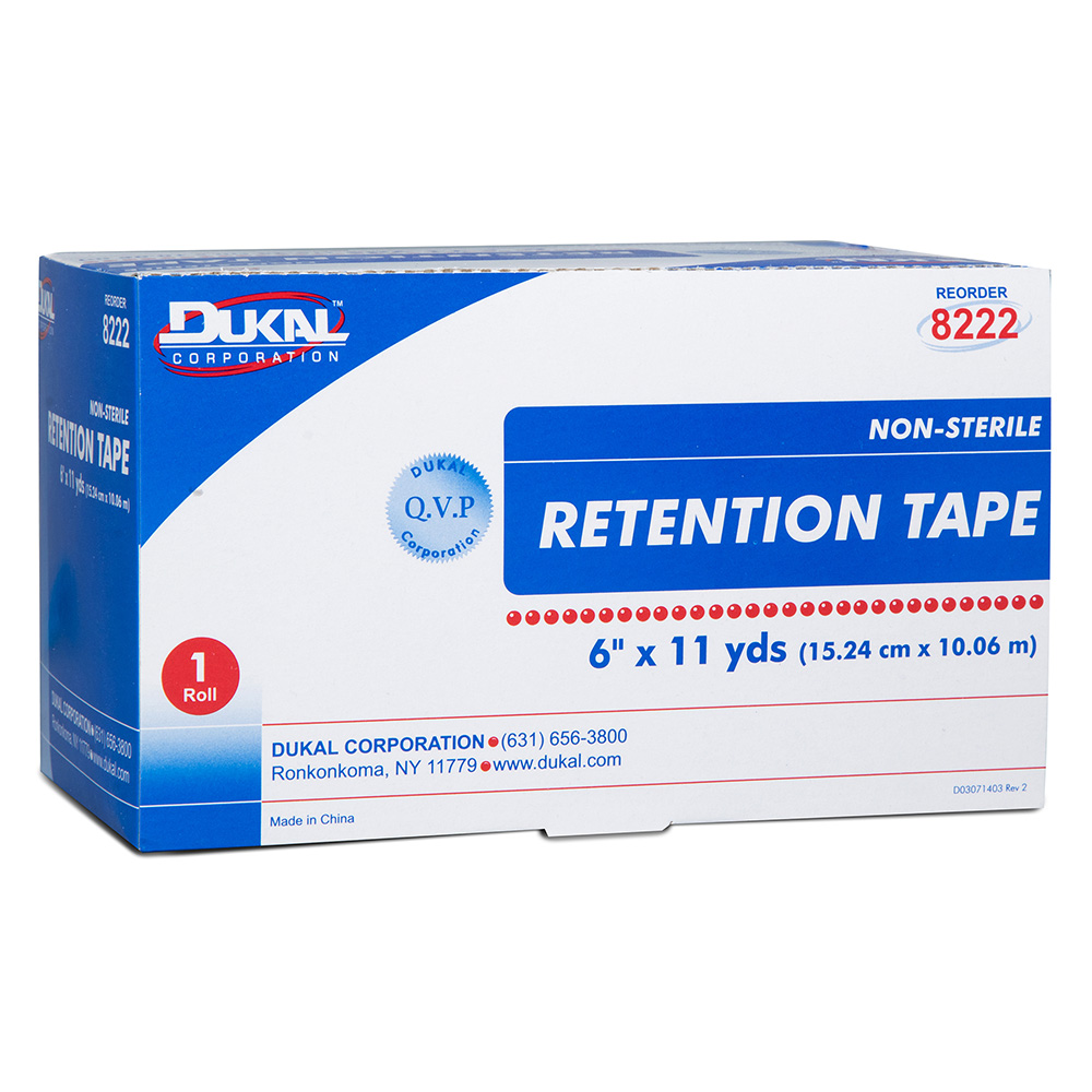 Dukal 6 inch x 11 yds Retention Tape, 4/Pack