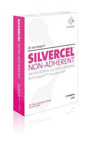 Acelity Silvercel® Non-Adherent Antimicrobial Alginate Dressing, 2" x 2", Non-Adherent, Sterile
