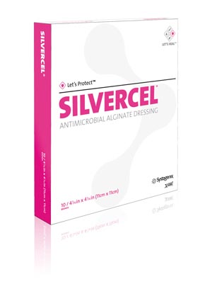 Acelity Silvercel® Non-Adherent Antimicrobial Alginate Dressing, 4¼" x 4¼", Sterile