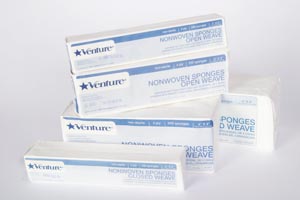 Tidi Venture™ 4-Ply Non-Sterile Nonwoven Sponge, 4" x 4", Non-Sterile, 200/slv