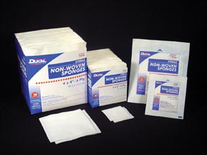 Dukal Clinisorb Non-Woven Gauze Sponge, 4" x 4", Sterile, 4-Ply, 50 pk