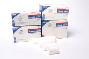 Dukal Rolled Gauze, 4", Sterile, 2-Ply