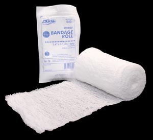 Dukal Fluff Bandage Roll, 3.4" x 3.1 yds, Fluff, Sterile, 6-Ply
