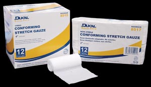 Dukal Basic Conforming Stretch Gauze, 6" Sterile, 6 rl, 8 bg