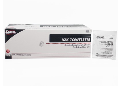 Dukal BZK Towelette, 5" x 9"