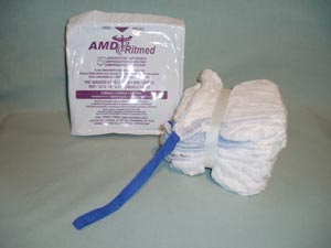 Amd Medicom Laparotomy Sponge, 18" x 18", 4-Ply, Prewashed, 5 pk