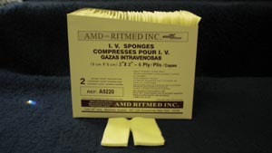 Amd Medicom Trach & IV Non-Woven Dressing Sponges, 2" x 2", 6-Ply, Sterile 2s, 70 pk