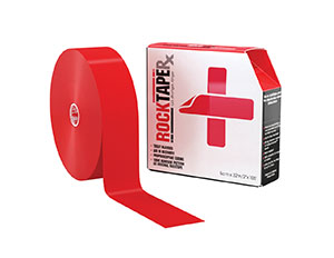 RockTapeRx Kinesiology Tape, Bulk, 2" x 105ft, Red, Latex Free
