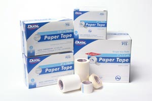 Dukal Surgical Paper Tape, 1" W. x 1 ½ yds, Non-Sterile, 100 boxes of 5, pk 500