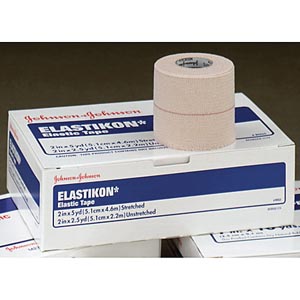 J&J Elastikon™ Elastic Tape, 2" x 2½ yds (5 yds stretched), 24 rolls