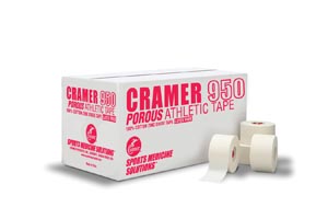 Cramer 950 Athletic Trainer's Tape, 1½" x 15 yds, Bleached White, 32 cs