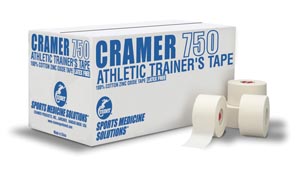 Cramer 750 Athletic Trainer'sTape, 1½" x 15 yds, White, 32 cs