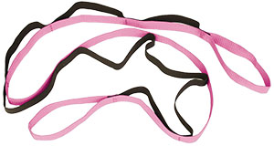Therapeutic Rangemaster™ Stretchstrap, 5 ft 7" Long, Pink Webbing w/Black Elastic Stretch Strap