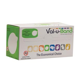 Fabrication Cando® Val-U Band™ Exercise Bands, Lime, 6 yds, No Latex