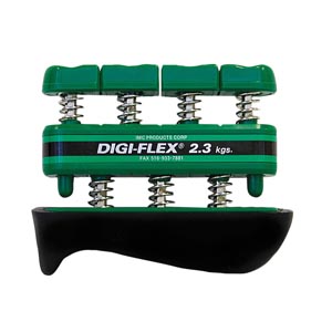 Fabrication Cando® Digi-Flex Hand/ Finger Exerciser, Hand 16 lb/ Finger 5 lb, Green, Medium