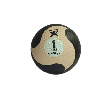 Fabrication CanDo 1 lb Rubber Firm Medicine Ball, Tan
