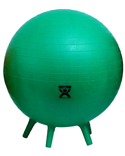 Fabrication CanDo 26 inch Inflatable Exercise Ball w/ Stability Feet, Green