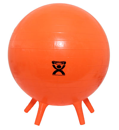 Fabrication CanDo 22 inch Inflatable Exercise Ball w/ Stability Feet, Orange