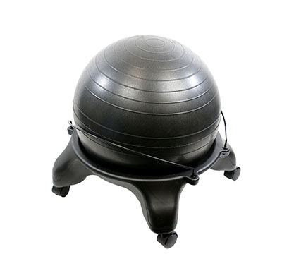 Fabrication CanDo Adult Plastic Mobile Ball Stool w/ 22 inch Black Ball