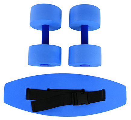 Fabrication Aquatic Therapy Standard Exercise Kit: Jogger Belt & Hand Bar, Small, Blue