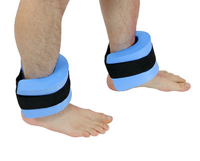 Fabrication Aquatic Therapy Ankle Cuff, Blue, Pair