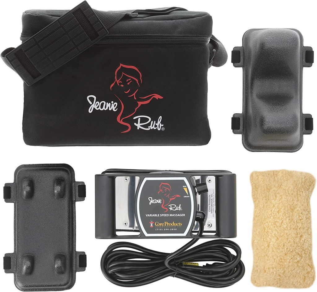 Core Products Jeanie Rub® Variable Speed Massager Package: Accessory, Fleece Cover& Nylon Bag
