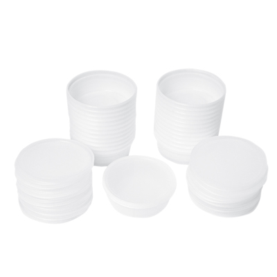 Fabrication CanDo TheraPutty Plastic Containers & Lids for 4 oz & 6 oz Exercise Putty, 25/Pack